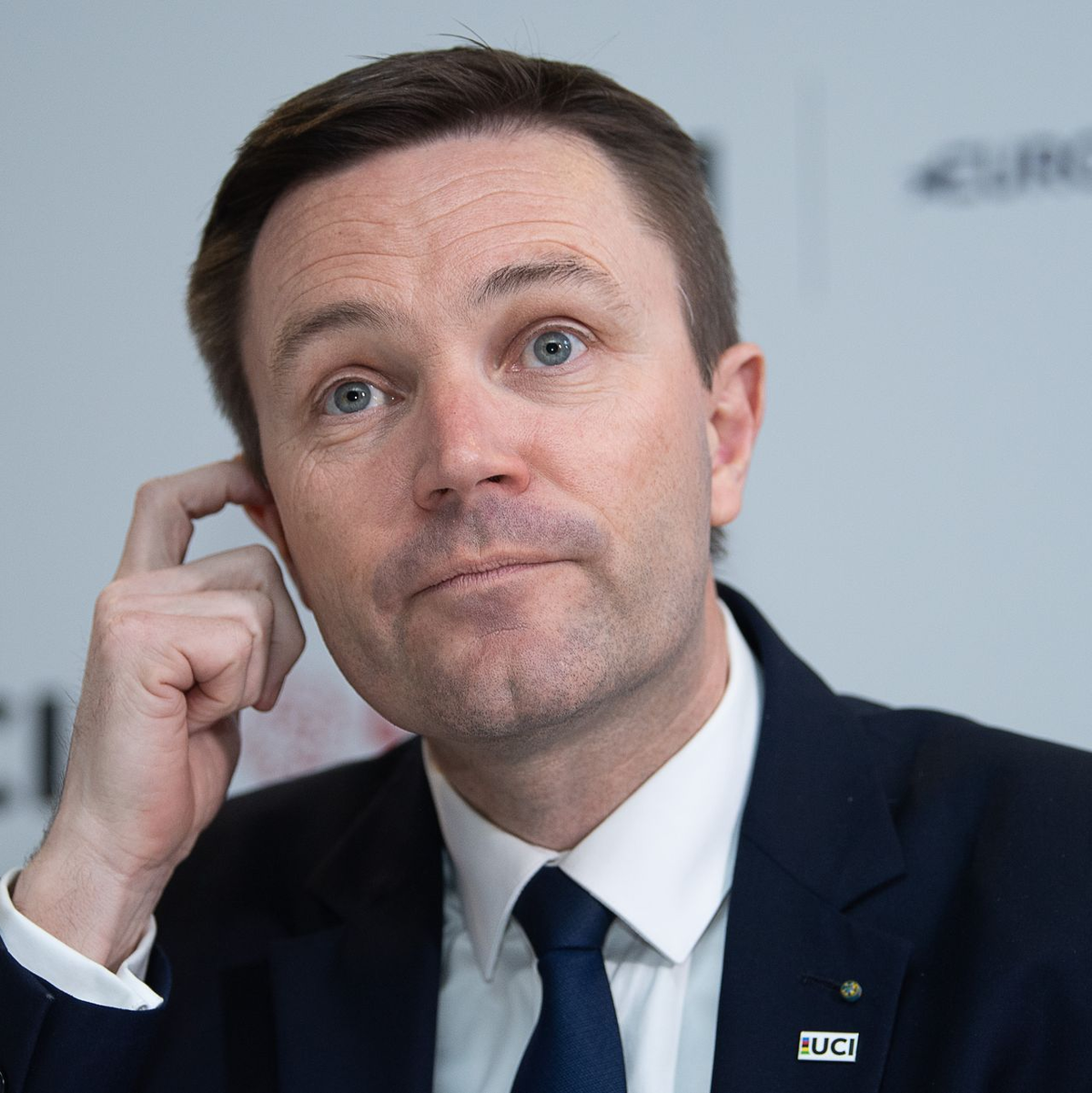 David Lappartient, Präsident des Radsport-Weltverbands UCI, sieht keine Alternative zur WM in Ruanda. - Foto: Sebastian Gollnow/dpa