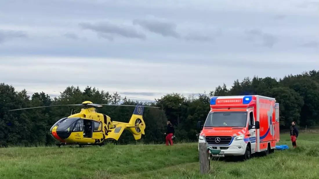 FW-EN: Verkehrsunfall zwischen Motorrad und PKW - Rettungshubschrauber im Einsatz - Bild: presseportal.de