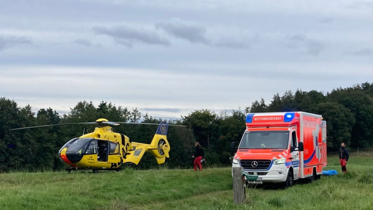 FW-EN: Verkehrsunfall zwischen Motorrad und PKW - Rettungshubschrauber im Einsatz - Foto: presseportal.de