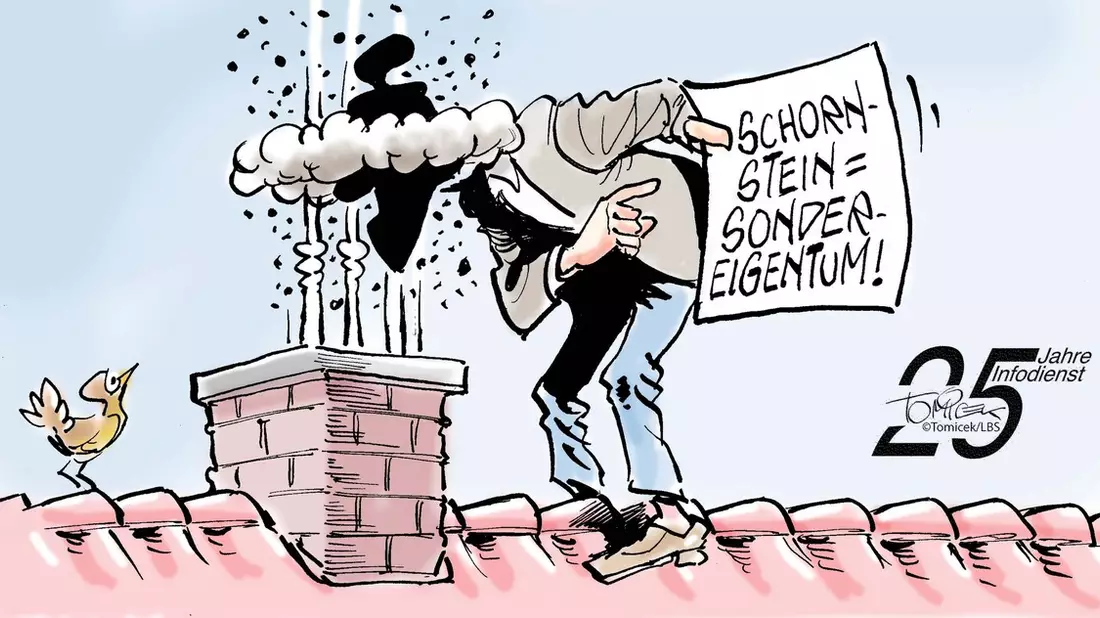 Schornstein gehört allen / Auch wenn er nur von einem Eigentümer genutzt wird - Bild: presseportal.de