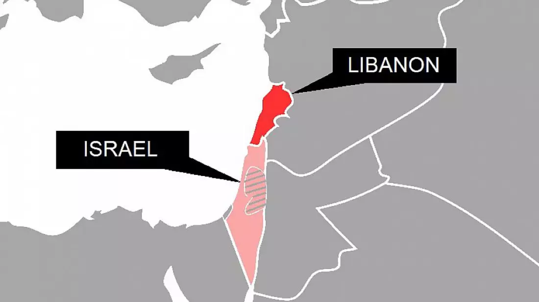 Karte von Israel und Libanon (Archiv) - Bild: über dts Nachrichtenagentur