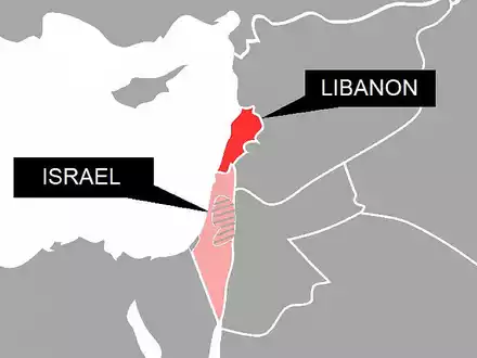 Karte von Israel und Libanon (Archiv) - Foto: über dts Nachrichtenagentur