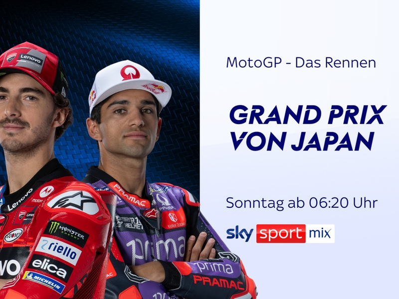 Nur noch fünf Rennen bis zur Entscheidung: Der MotoGP(TM) Grand Prix von Japan am Wochenende live und exklusiv bei Sky Sport - Foto: presseportal.de