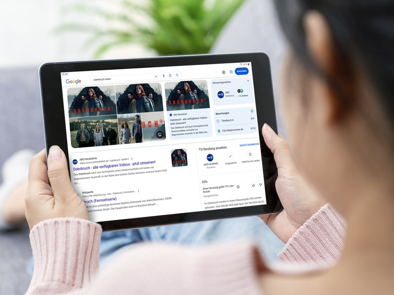 Bessere Suchergebnisse für Inhalte der ARD Mediathek / Mehr ARD-Empfehlungen für Nachrichten, Dokus und Serien bei Google - Foto: presseportal.de