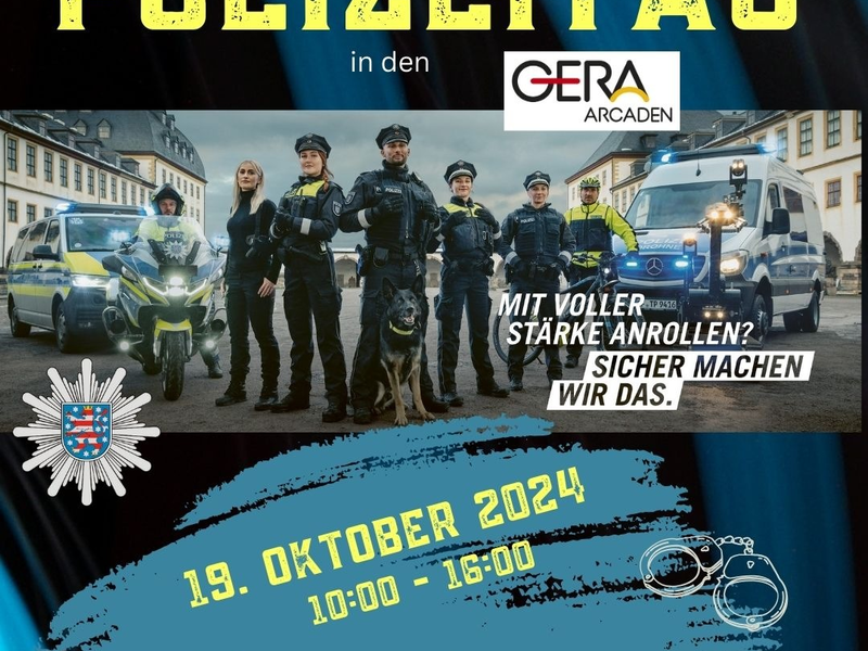 LPI-G: Du willst Polizistin oder Polizist werden ? Komm zum Polizeitag in die Gera-Arcaden - Foto: presseportal.de