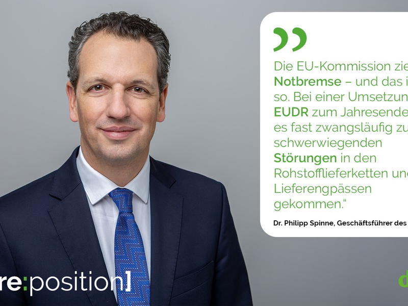DRV bewertet Verschiebung des Anwendungsstarts für EUDR als zwingend notwendig I Gewonnene Zeit muss sinnvoll genutzt werden  - Foto: presseportal.de