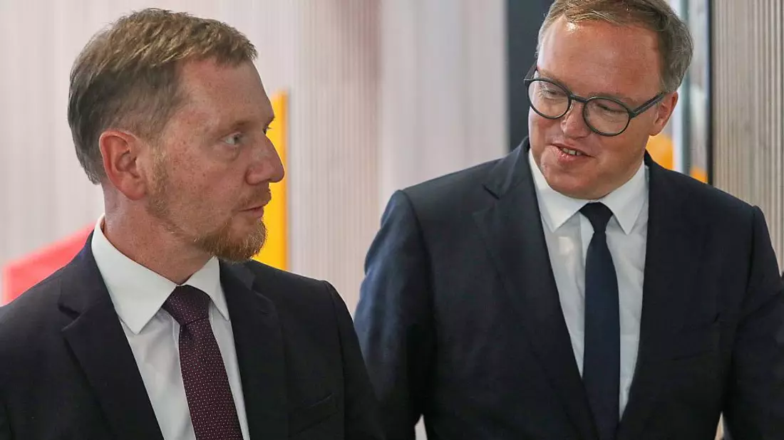Michael Kretschmer und Mario Voigt (Archiv) - Bild: über dts Nachrichtenagentur