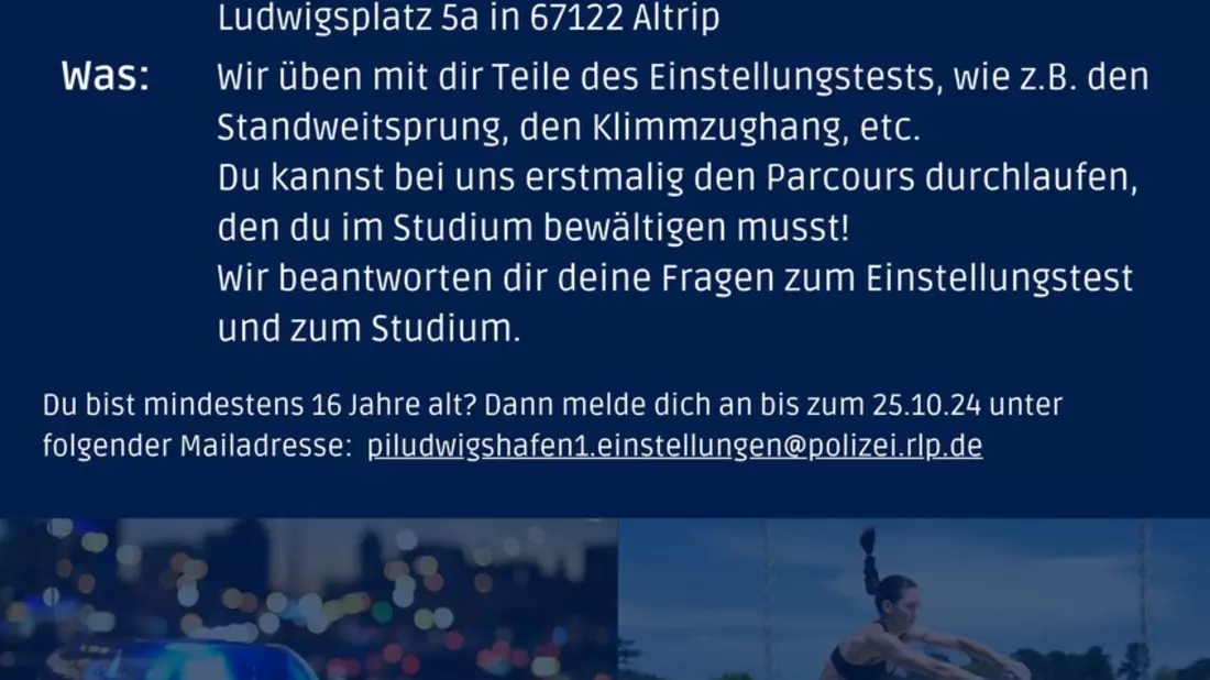 POL-PPRP: Bist du fit für die Polizei? Teste es aus! - Bild: presseportal.de