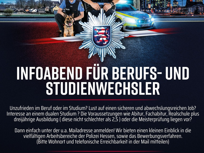 POL-LDK: Infoabend für Berufs- und Studienwechsler sowie Oberstufenschülerinnen und Schüler - Foto: presseportal.de