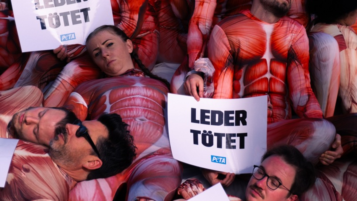 Aktuelles Bildmaterial von PETA-Großdemonstration in Köln: Mit Berg aus 