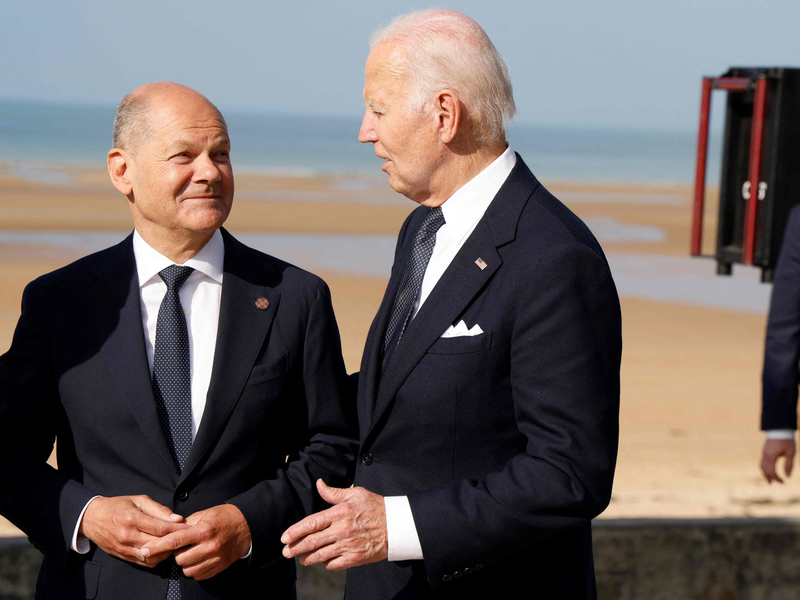Biden will in Berlin auch Bundeskanzler Scholz treffen. (Archivbild) - Foto: Ludovic Marin/AFP/dpa