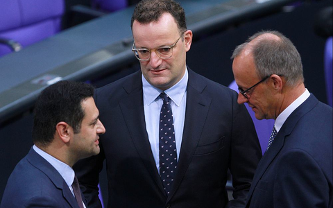 Djir-Sarai, Spahn, Merz (Archiv) - Foto: über dts Nachrichtenagentur