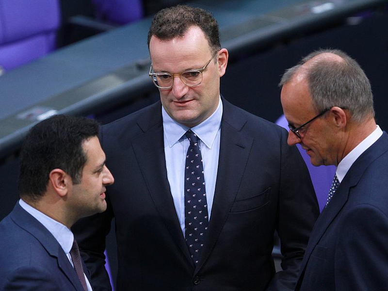 Djir-Sarai, Spahn, Merz (Archiv) - Foto: über dts Nachrichtenagentur