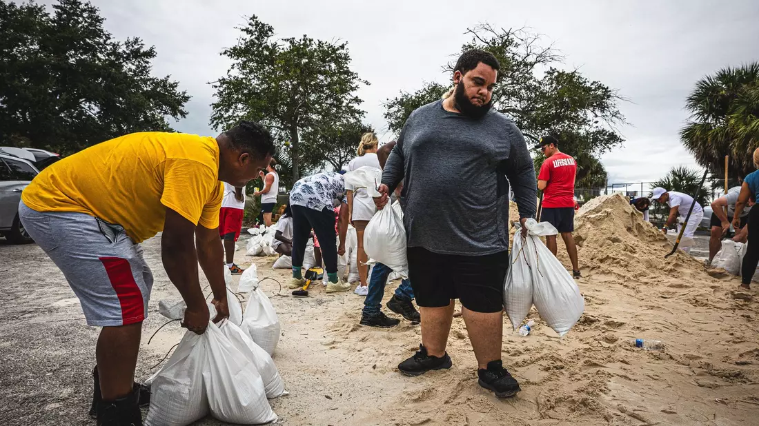 US-Medien zufolge ist «Milton» einer der stärksten Hurrikane in der Geschichte der Hurrikansaison im Atlantik. - Bild: Dave Decker/Zuma Press/dpa