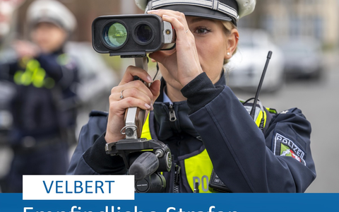 POL-ME: Unangekündigte Geschwindigkeitskontrollen: 56 waren zu schnell unterwegs - Velbert - 2410031 - Foto: presseportal.de POL-ME: Unangekündigte Geschwindigkeitskontrollen: 56 waren zu schnell unterwegs - Velbert - 2410031 - Foto: presseportal.de