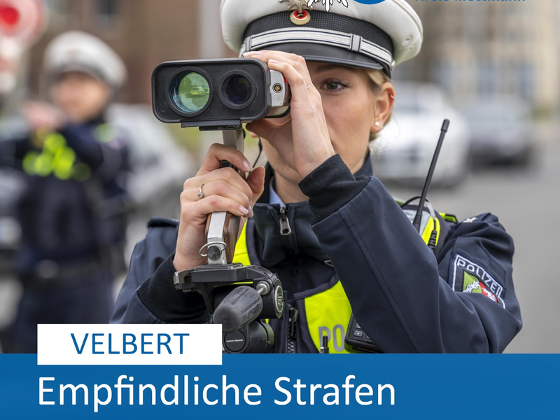 POL-ME: Unangekündigte Geschwindigkeitskontrollen: 56 waren zu schnell unterwegs - Velbert - 2410031 - Foto: presseportal.de