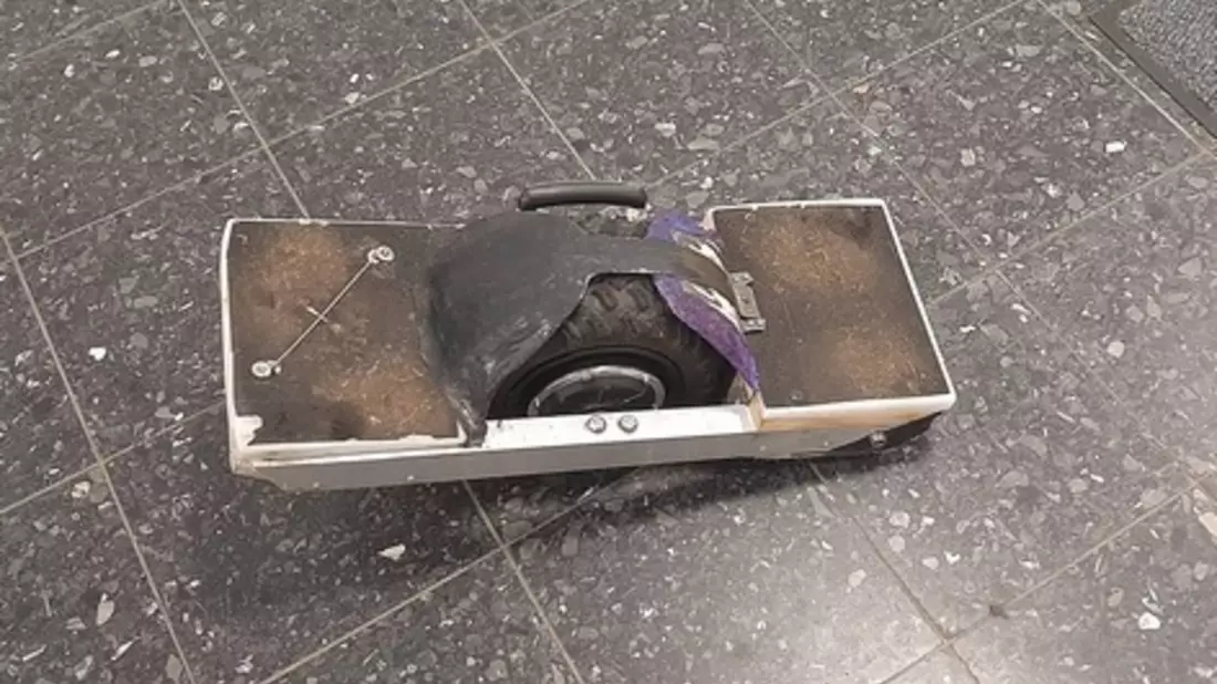 BPOL-FL: Niebüll - Mit selbstgebautem Wheelboard auf Spritztour - Bild: presseportal.de