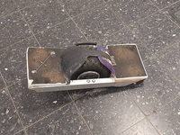 BPOL-FL: Niebüll - Mit selbstgebautem Wheelboard auf Spritztour - Foto: presseportal.de