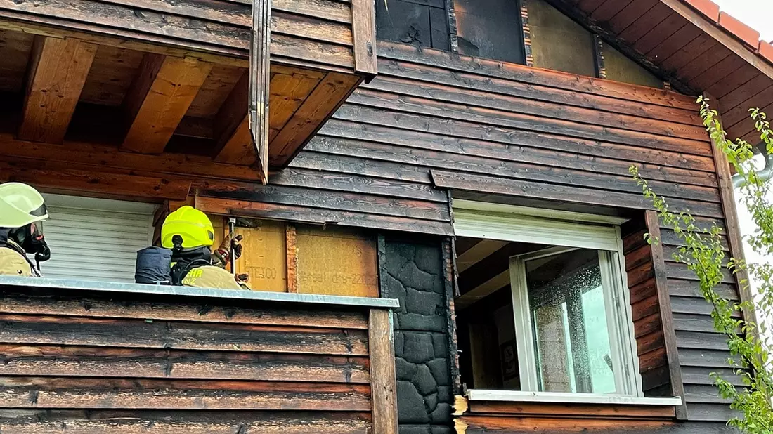FW Konstanz: Brand am Gebäude - Bild: presseportal.de