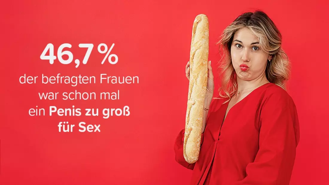 Umfrage zum besten Stück: Jede zweite Frau erlebt Penisse als zu groß - Bild: presseportal.de