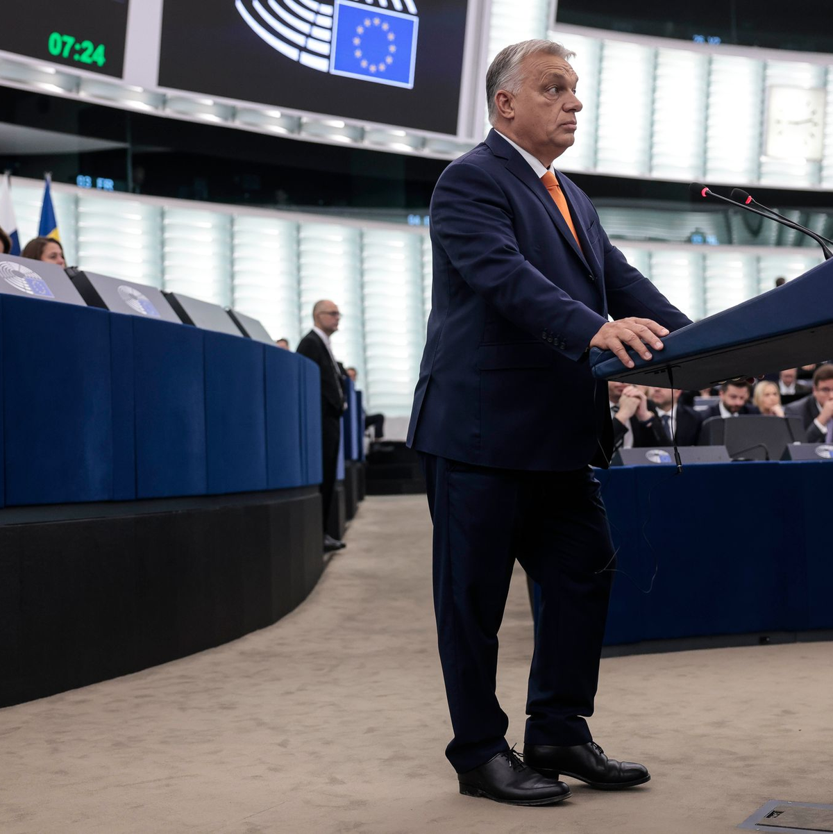 Orban fordert ein Umdenken in der EU-Asylpolitik. - Foto: Jean-Francois Badias/AP/dpa