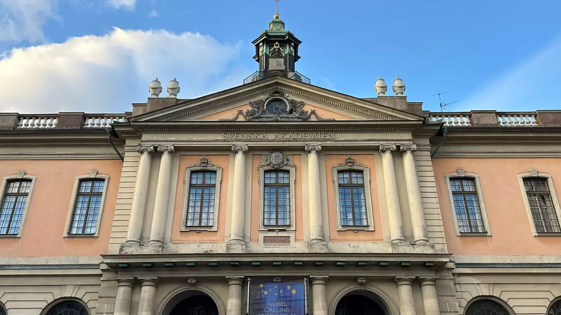 Hier wird der Literaturnobelpreisträger verkündet. - Bild: Steffen Trumpf/dpa