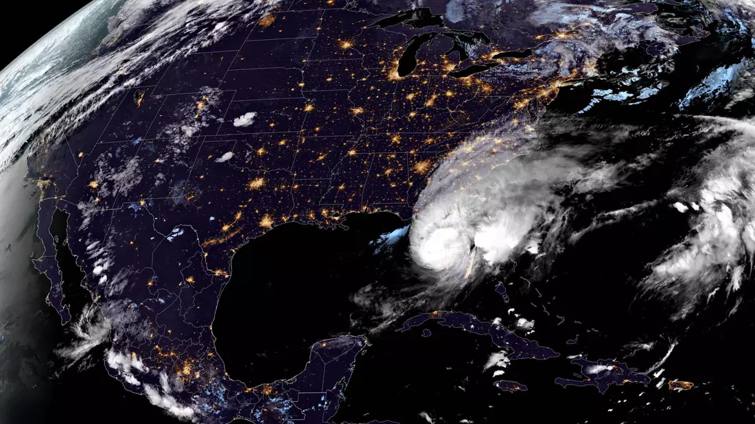 Hurrikan «Milton» traf am Mittwochabend in Florida auf Land. - Bild: Cira/Noaa/Noaa/Planet Pix via ZUMA Press Wire/dpa