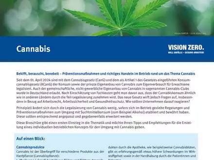 Bekifft, berauscht, benebelt? / Neue Broschüre der BG RCI zu Cannabis am Arbeitsplatz - Foto: presseportal.de