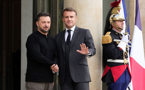 Die Vorarbeiten für Sicherheitsgarantien für die Ukraine sind nach Angaben von Präsident Macron abgeschlossen. - Foto: Michel Euler/AP/dpa