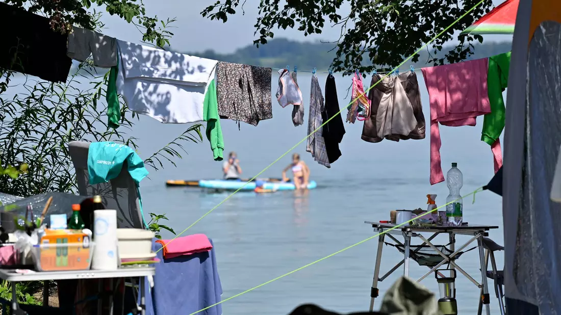 Camping-Idylle war in diesem August besonders gefragt.  - Bild: Uwe Lein/dpa