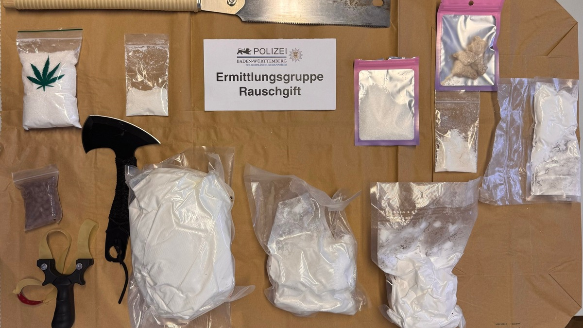 POL-MA: Mannheim: 23-jähriger Tatverdächtiger wegen Verdachts des unerlaubten Handeltreibens mit Betäubungsmitteln in nicht geringer Menge in Haft - Sicherstellung von drei Kilogramm Amphetamin - Foto: presseportal.de