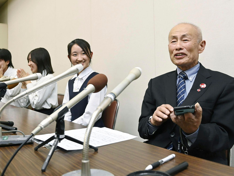 Tomoyuki Minomaki, Präsident von Nihon Hidankyo , gehört zu den Zehntausenden Überlebenden der Atombombenabwürfe über Japan. - Foto: Moe Sasaki/Kyodo News/AP/dpa