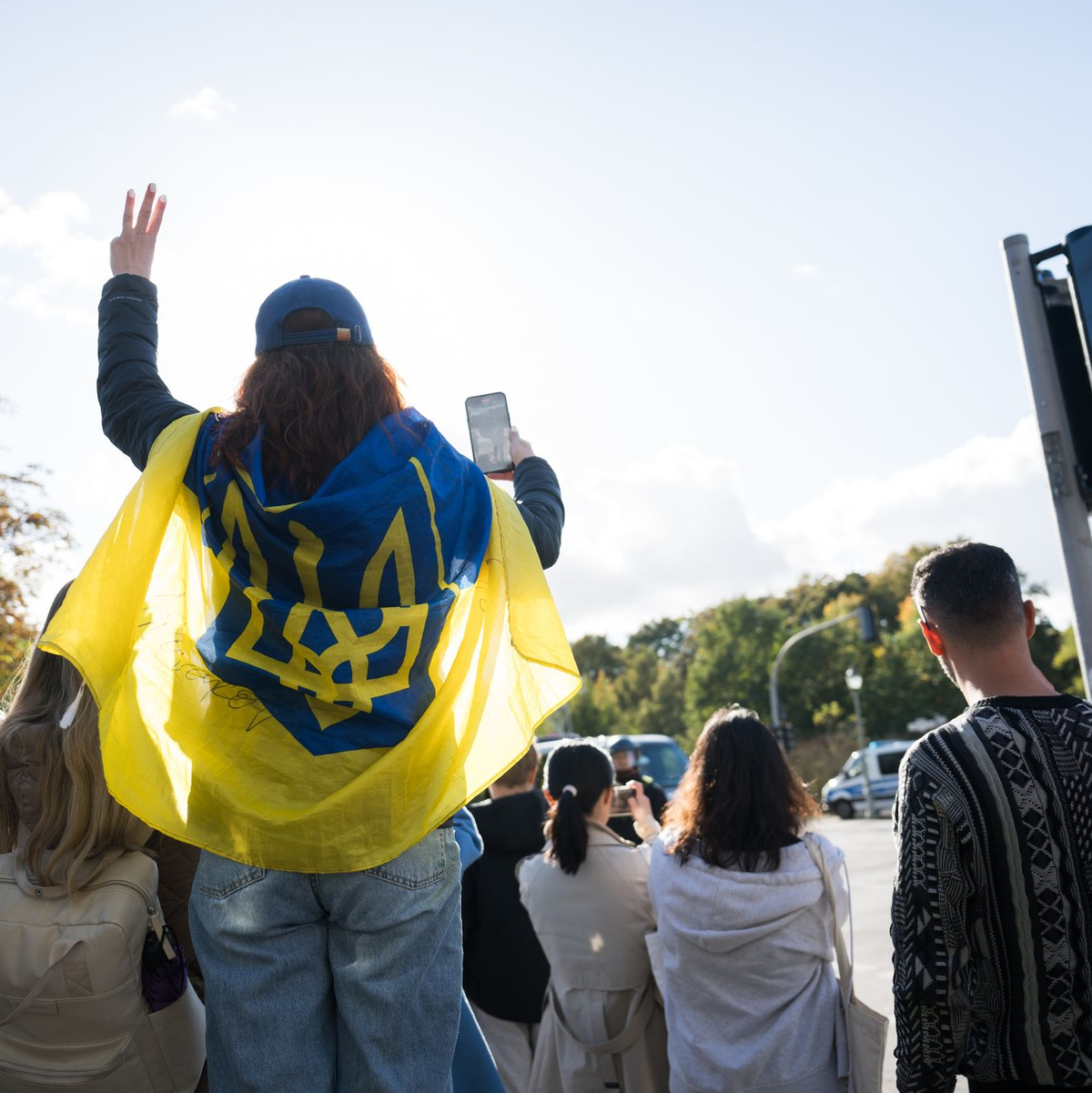 In Berlin waren wegen Selenskyjs Besuch viele Straßen gesperrt.  - Foto: Sebastian Gollnow/dpa