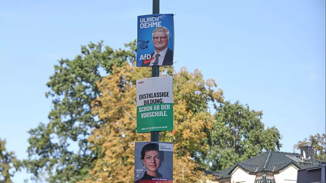 Wahlplakate von AfD, CDU und BSW zur Landtagswahl in Sachsen (Archiv) - Bild: über dts Nachrichtenagentur
