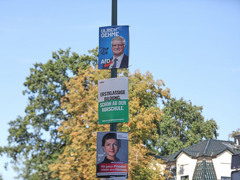 Wahlplakate von AfD, CDU und BSW zur Landtagswahl in Sachsen (Archiv) - Foto: über dts Nachrichtenagentur