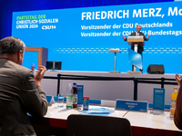 Klare Worte von Friedrich Merz auf dem CSU-Parteitag. - Foto: Peter Kneffel/dpa