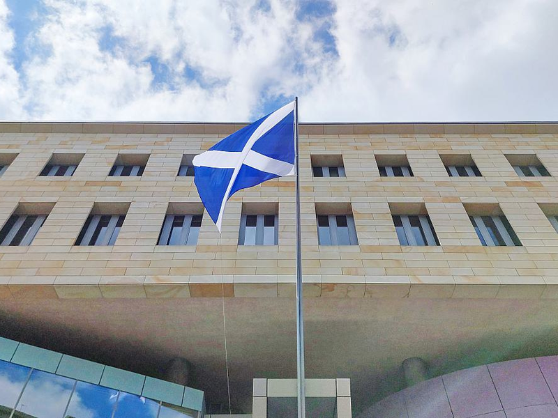 Schottische Fahne an der britischen Botschaft (Archiv) - Foto: über dts Nachrichtenagentur