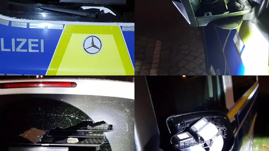 BPOL NRW: 45-Jähriger zerstört drei Dienstfahrzeuge der Bundespolizei - Bild: presseportal.de