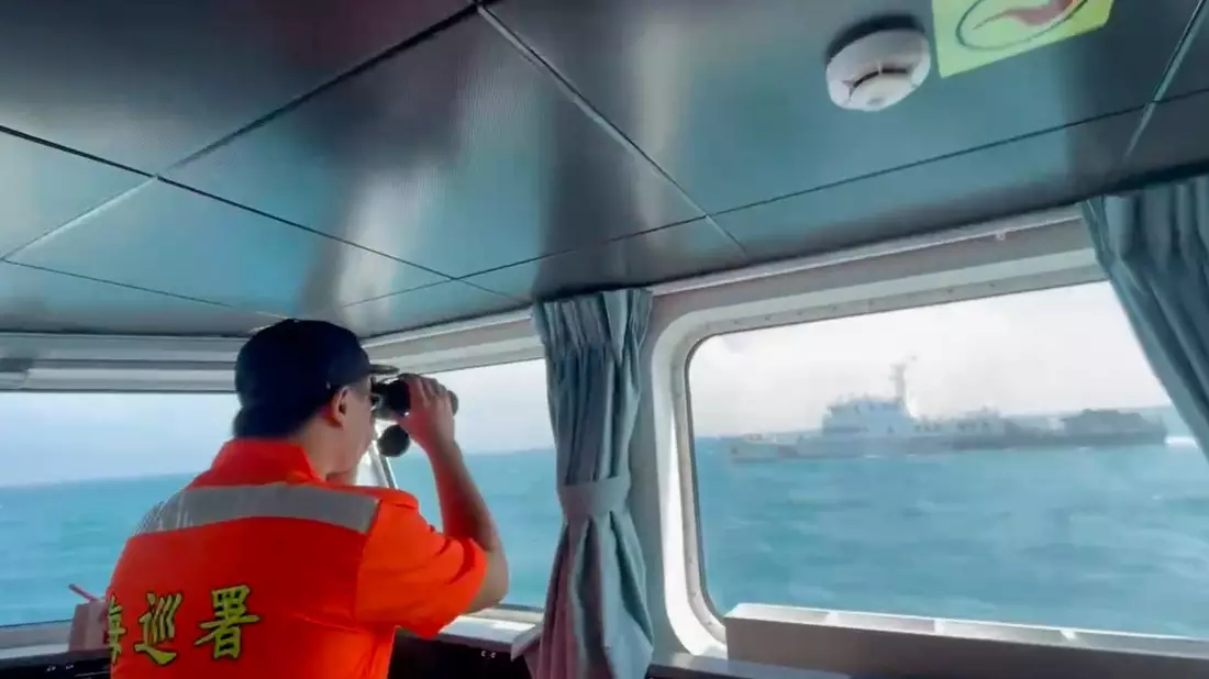Die USA sehen in der chinesischen Übung eine grundlose Provokation.  - Bild: Uncredited/Taiwan Coast Guard/TAIWAN PRESIDENTIAL OFFICE via AP/dpa