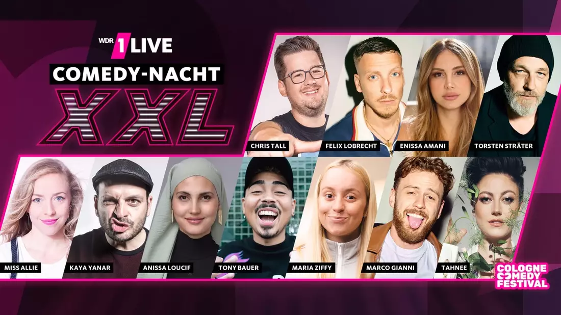 Comedy-Show der Superlative / 1LIVE Comedy Nacht XXL zur Prime Time im WDR Fernsehen - Bild: presseportal.de
