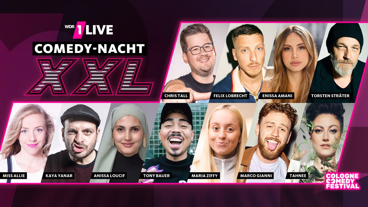 Comedy-Show der Superlative / 1LIVE Comedy Nacht XXL zur Prime Time im WDR Fernsehen - Foto: presseportal.de