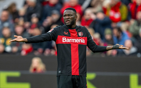 Erlebte eine chaotische Länderspielreise nach Libyen: Leverkusens Victor Boniface. - Foto: David Inderlied/dpa