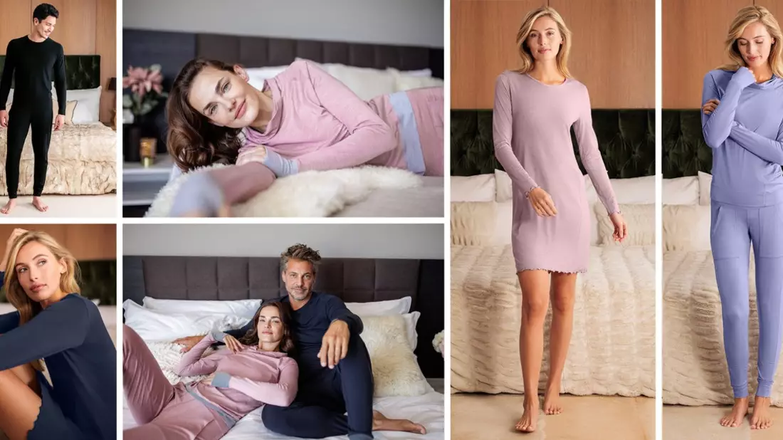 Neuheiten Autumn/Winter 2024: Dagsmejan sorgt mit den welt-komfortabelsten Pyjamas STAY WARM und BALANCE für wohlig-warme Nächte - Bild: presseportal.de
