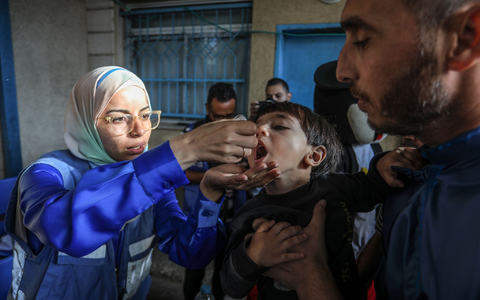 Die Impfkampagne gegen Kinderlähmung im Gazastreifen ist nach israelischen Angaben erfolgreich abgeschlossen worden.  - Foto: Abed Rahim Khatib/dpa
