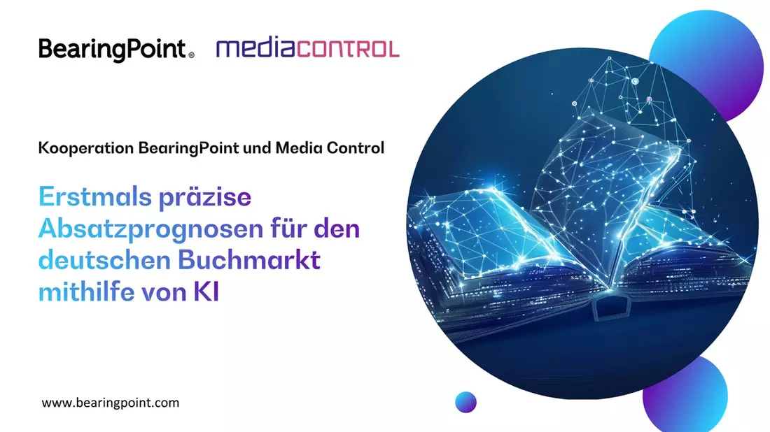 Kooperation von BearingPoint und Media Control: Absatzprognosen auf dem deutschen Buchmarkt durch KI und Machine-Learning-Algorithmen - Bild: presseportal.de