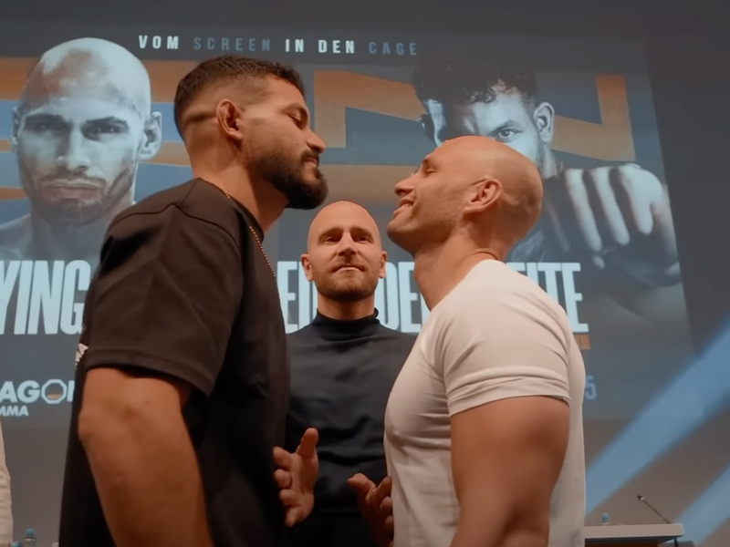 Flying Uwe kündigt vor 58.000 Zuschauern (Weltrekord) Oktagon Hauptkampf gegen Ediz an - Foto: presseportal.de