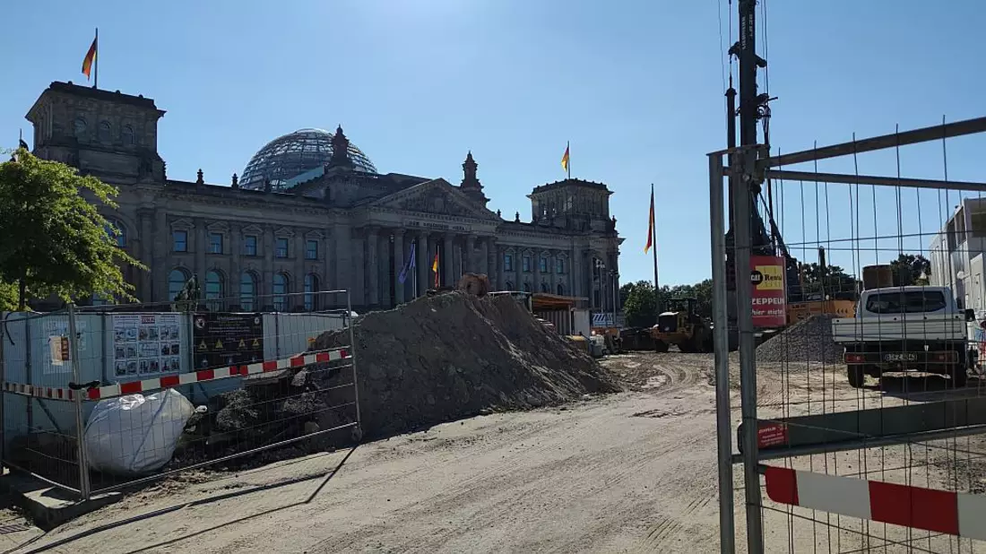 Baustelle vor Deutschem Bundestag (Archiv) - Bild: über dts Nachrichtenagentur