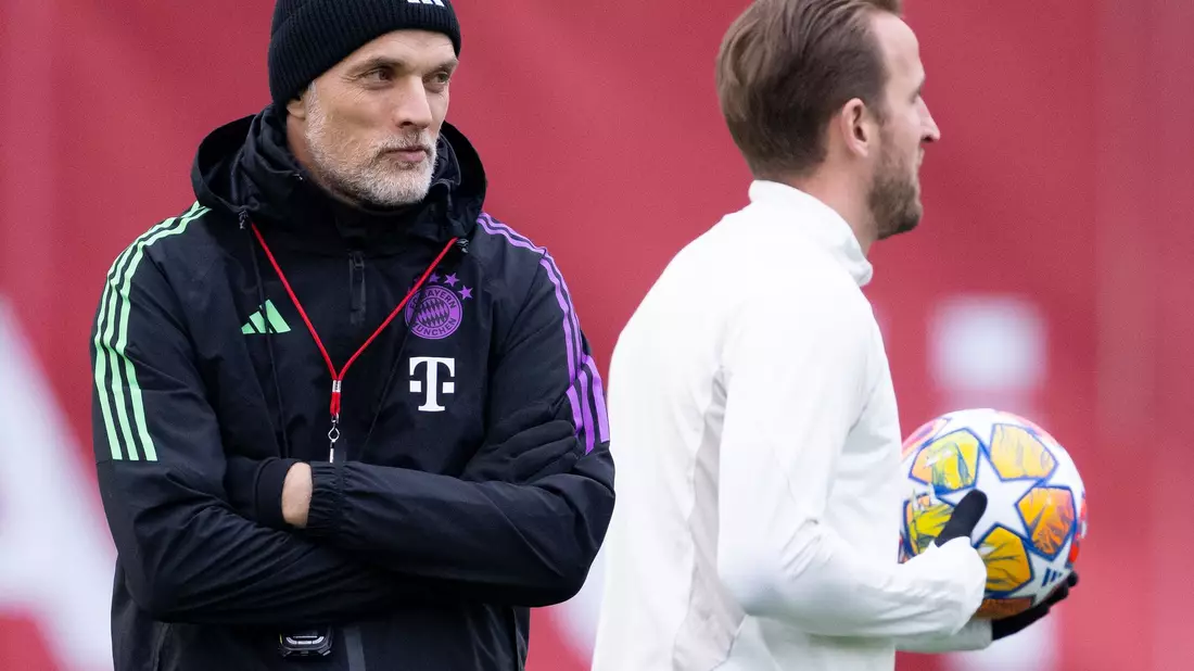 Ein Wiedersehen gibt es nun bei den Three Lions für Thomas Tuchel (l) mit Harry Kane. - Bild: Sven Hoppe/dpa