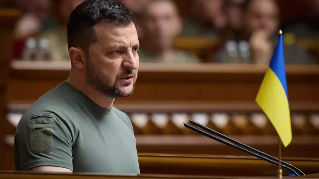 Selenskyj will seinen sogenannten Siegesplan vorstellen. (Archivbild) - Bild: -/Ukrainian Presidential Press Office/AP/dpa