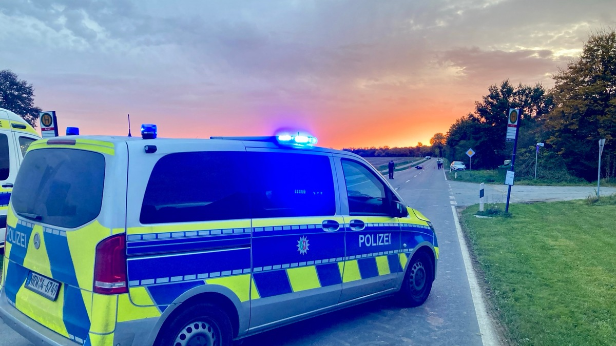 POL-COE: Nordkirchen, K2, Berger 40, schwerer Verkehrsunfall zwischen Radfahrerin und Motorradfahrer - Foto: presseportal.de